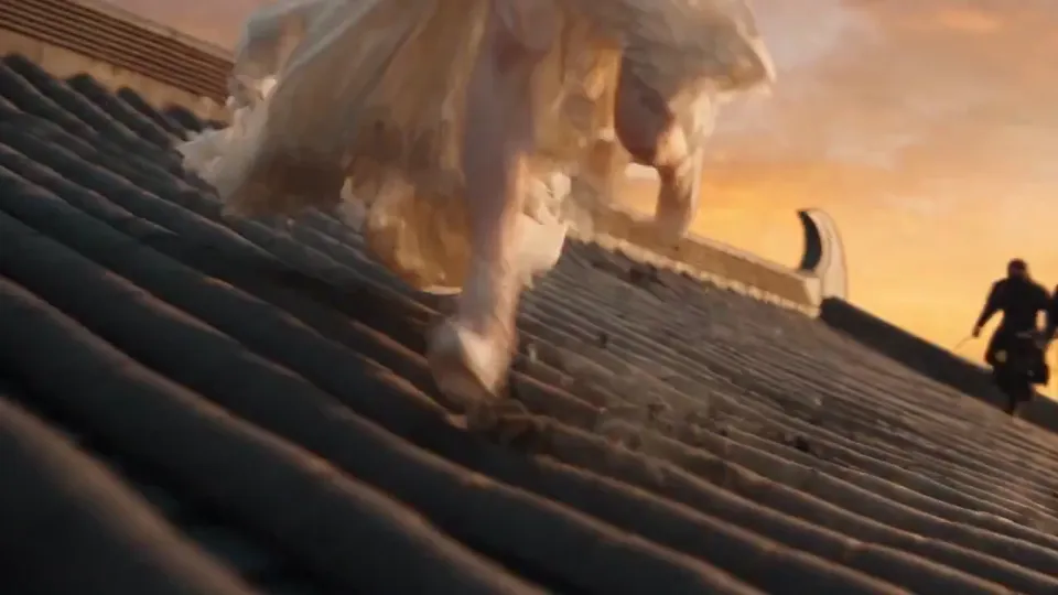 AI video · Ancient Chinese Rooftop Swordfight Action