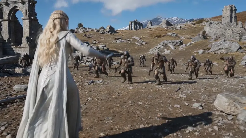 AI video · fantasy battle