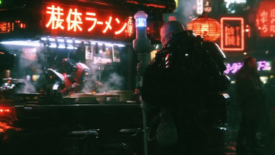 AI video · fantasy market robot ramen