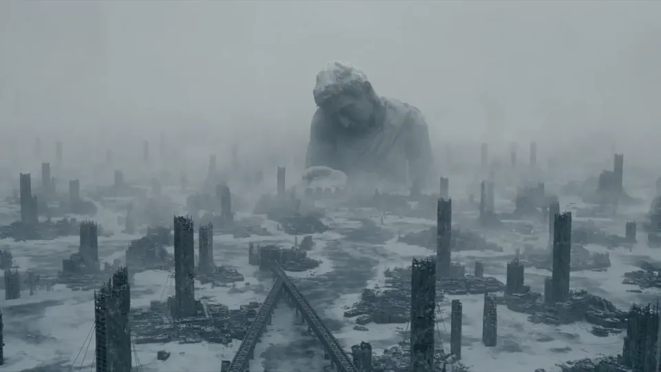 AI video · Frozen Monochrome Atmosphere