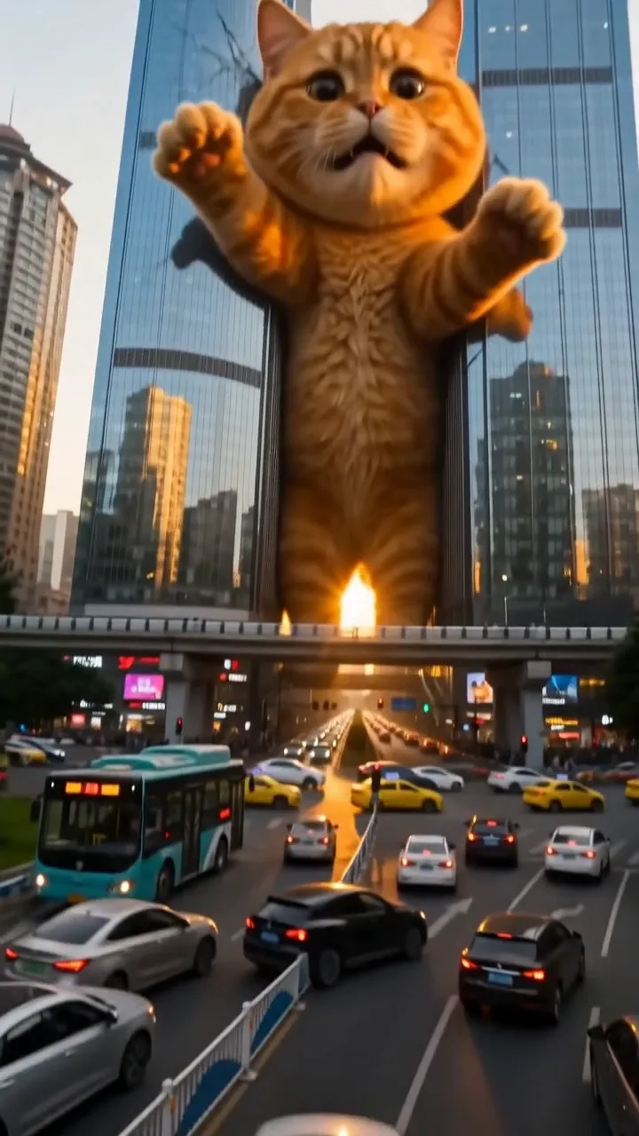 Seedance 2.0 · Giant Orange Cat