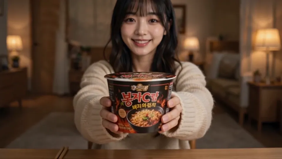 AI video · instant ramen asmr