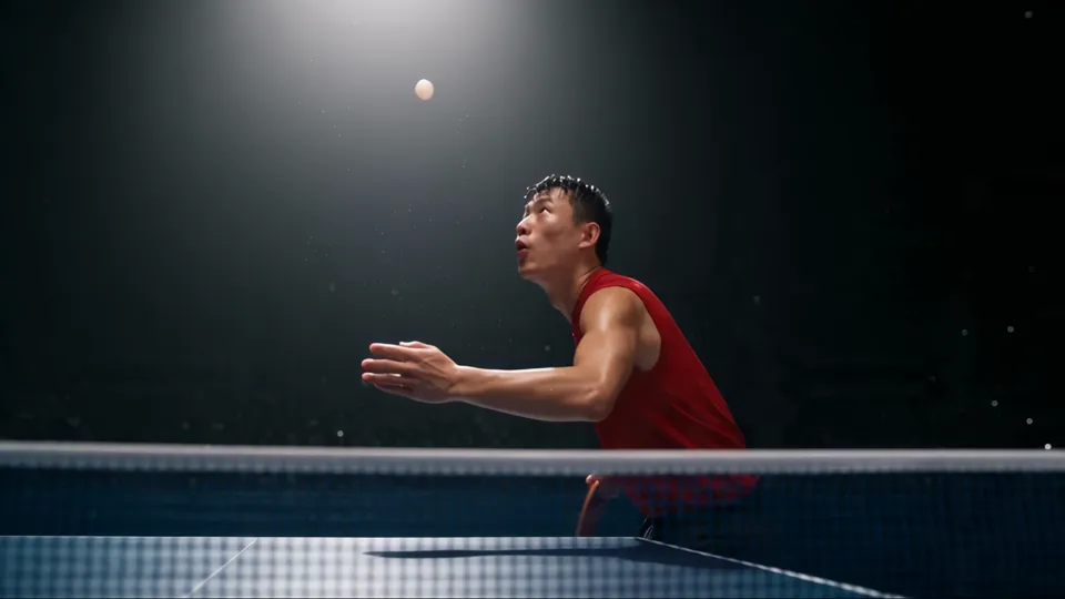 AI video · olympic table tennis kung fu duel
