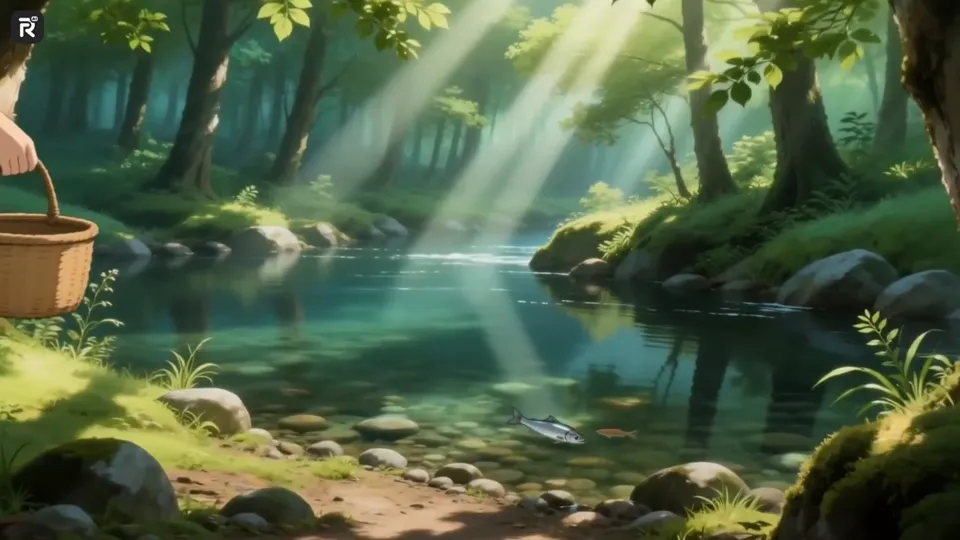 AI video · Ghibli Style Forest Cooking Animation