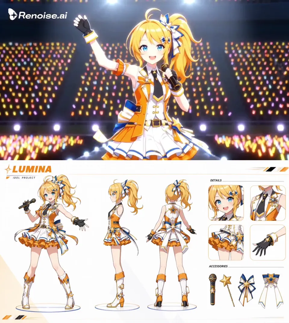 AI video · Anime Idol Concert Performance