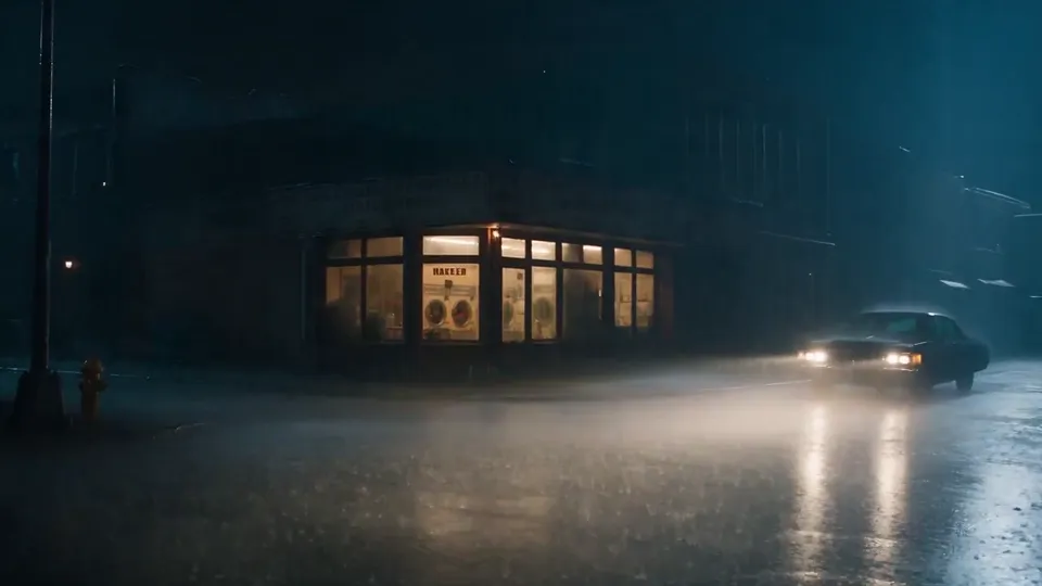 AI video · Midnight Laundromat Noir Drama