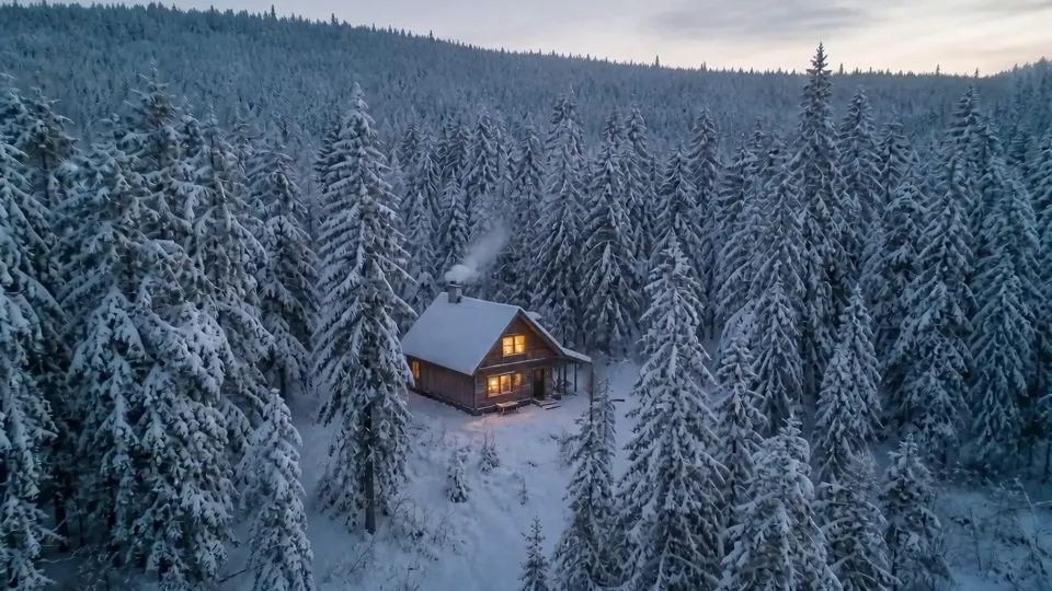 Seedance 2.0 · Snowy Cabin Solitude